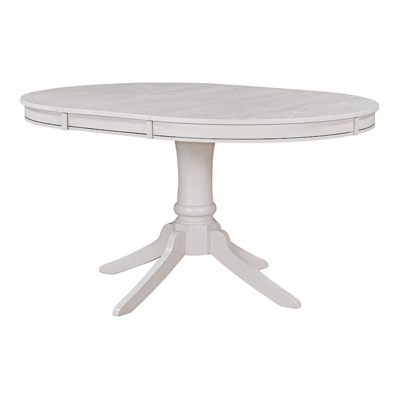 Off White / Antique White Extendable Dining Table Set, Seats 5, 5-Piece