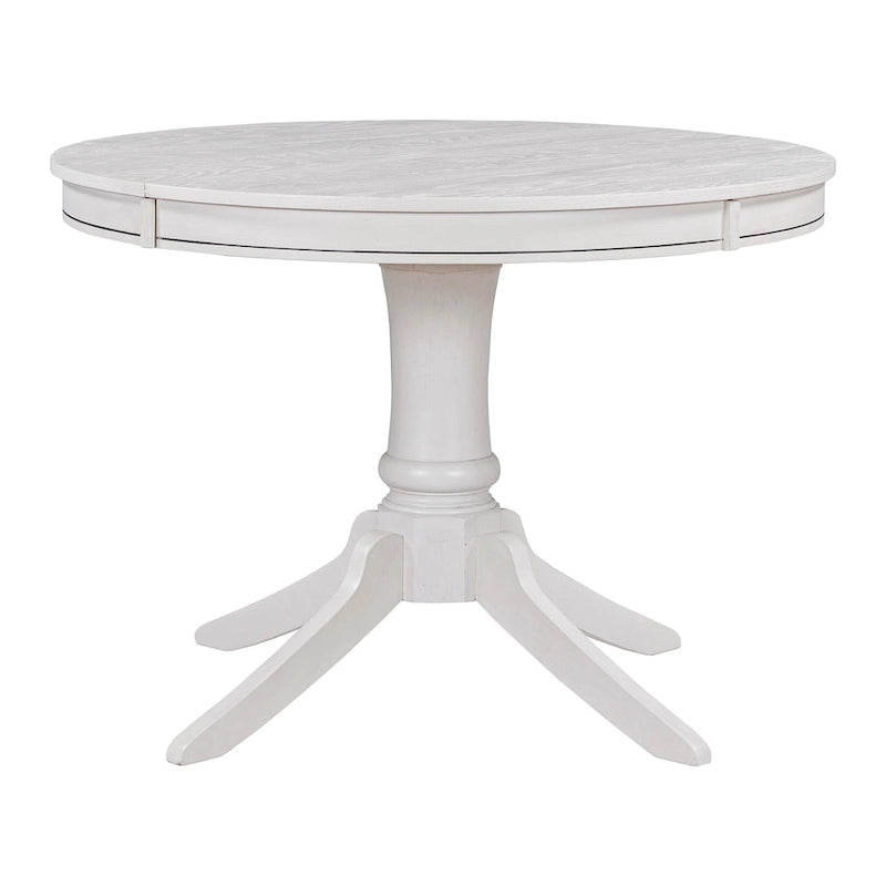 Off White / Antique White Extendable Dining Table Set, Seats 5, 5-Piece