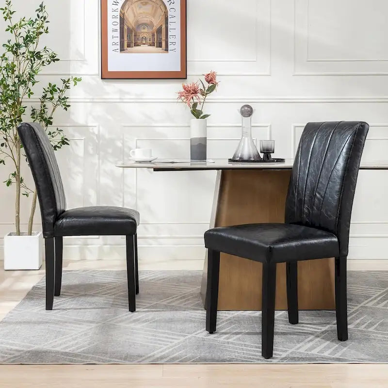 VECELO Upholstered Dining Chairs Set of 2 Parson Classic Upholstered Dining Chair,Modern 37 Parson Chairs