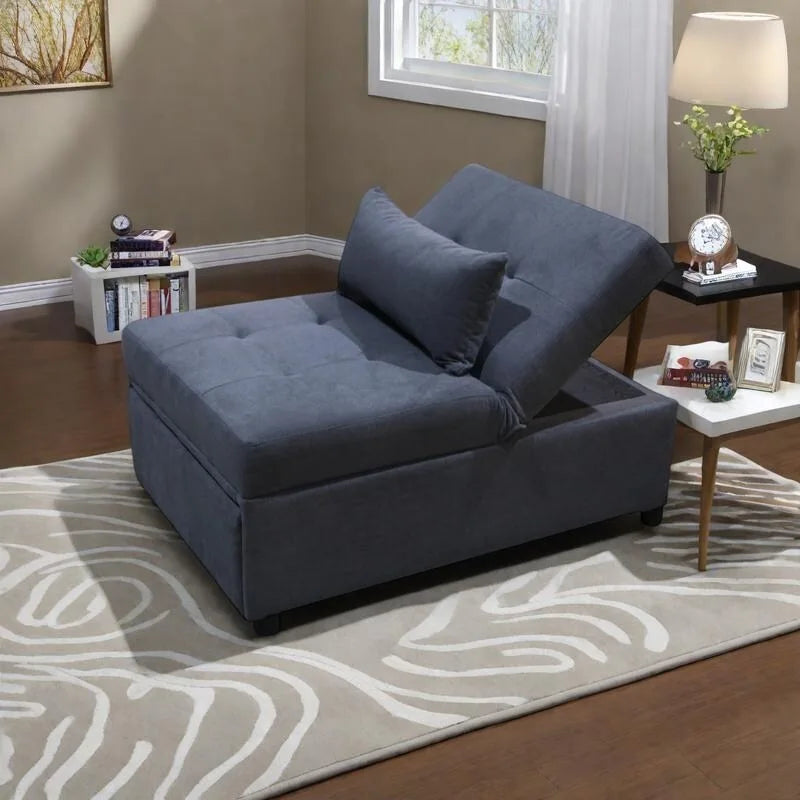 Black / Dark Gray / Beige / Grey / Blue-green | 5-in-1 Folding Ottoman Sofa Bed | Single, 264 lb Capacity