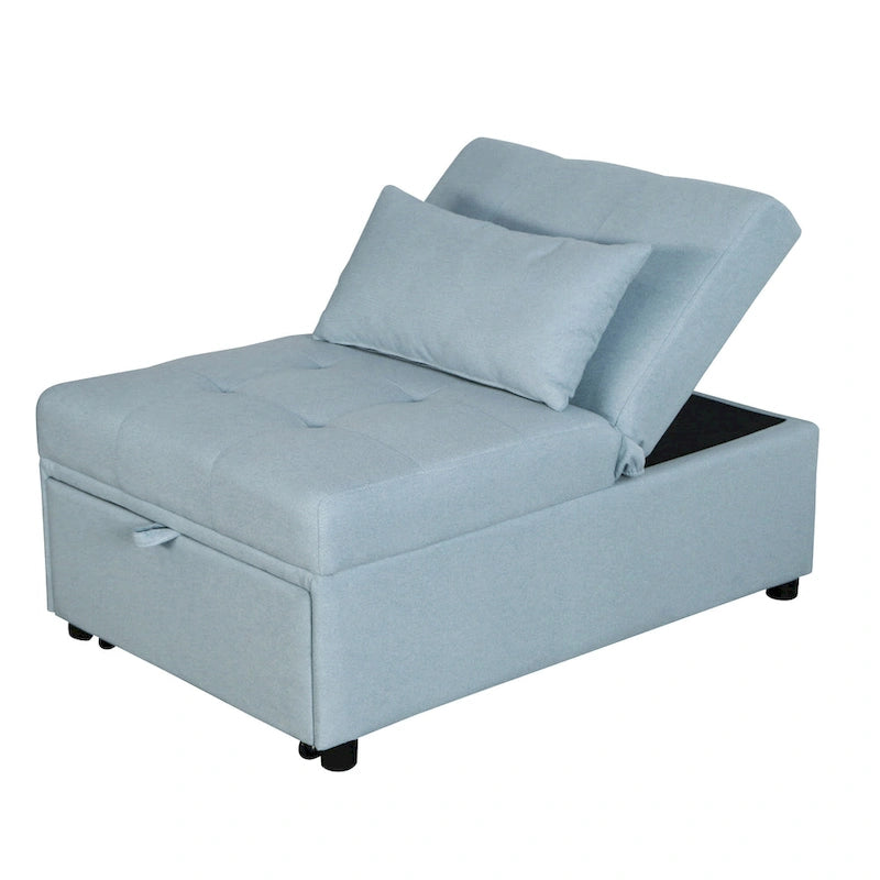 Black / Dark Gray / Beige / Grey / Blue-green | 5-in-1 Folding Ottoman Sofa Bed | Single, 264 lb Capacity