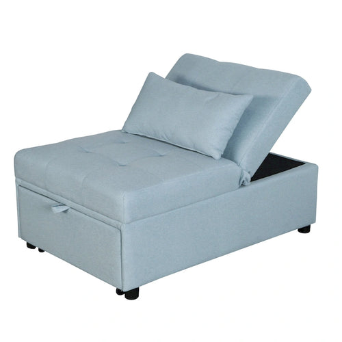 Black / Dark Gray / Beige / Grey / Blue-green | 5-in-1 Folding Ottoman Sofa Bed | Single, 264 lb Capacity