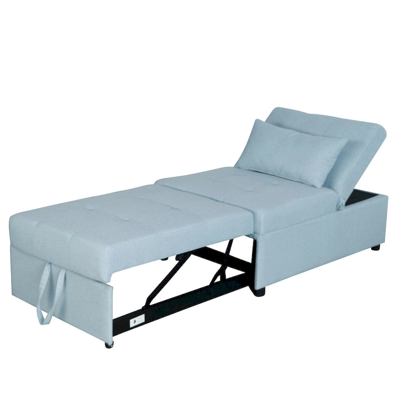 Black / Dark Gray / Beige / Grey / Blue-green | 5-in-1 Folding Ottoman Sofa Bed | Single, 264 lb Capacity