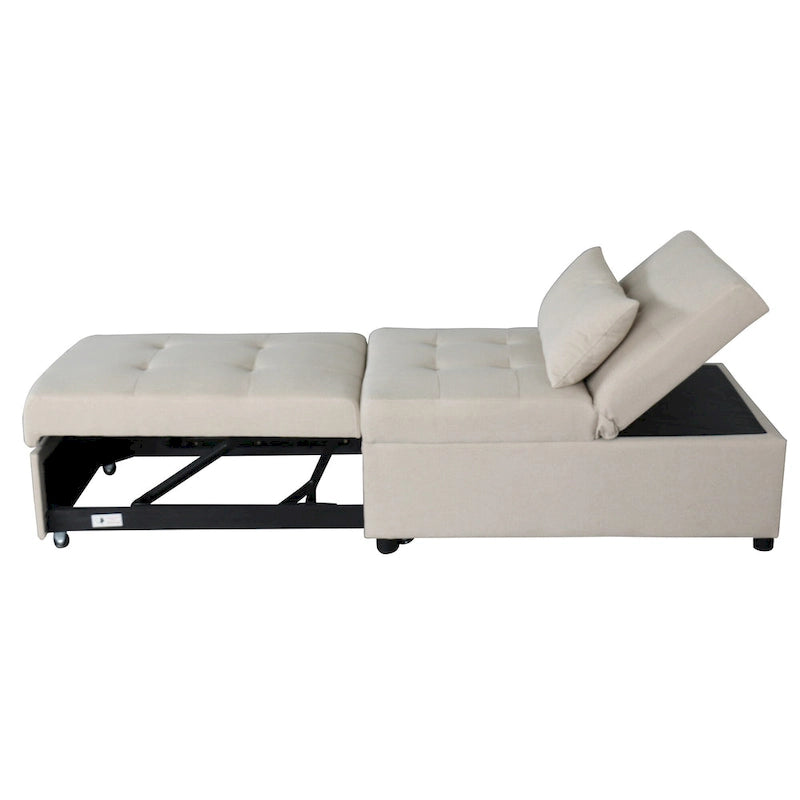 Black / Dark Gray / Beige / Grey / Blue-green | 5-in-1 Folding Ottoman Sofa Bed | Single, 264 lb Capacity