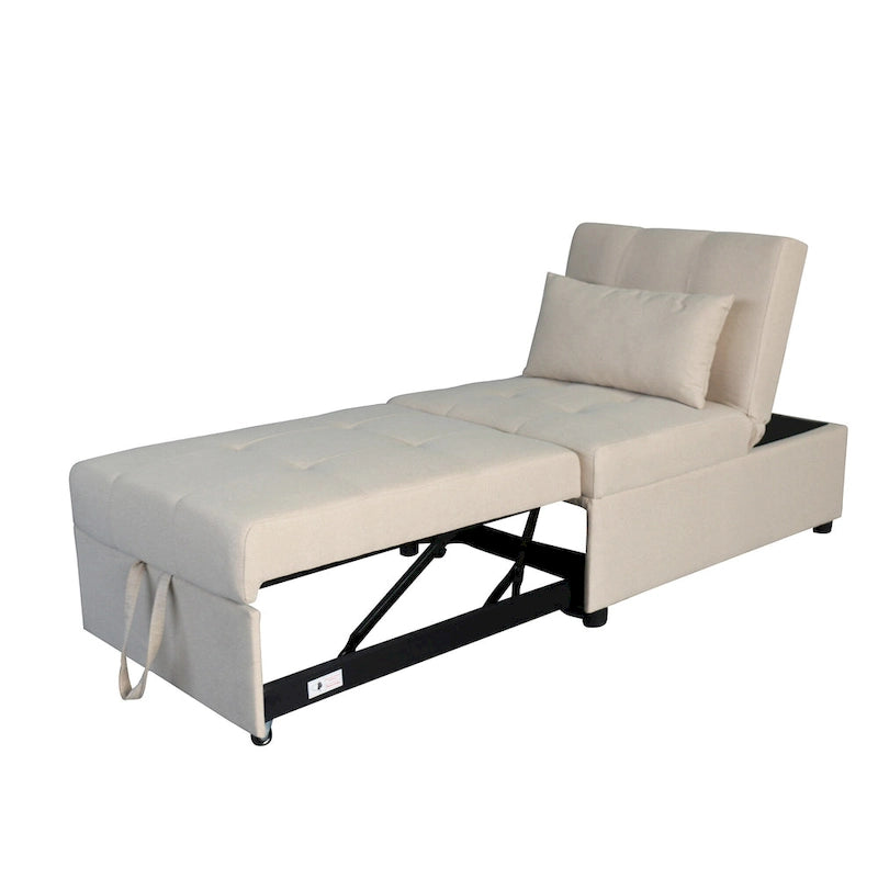 Black / Dark Gray / Beige / Grey / Blue-green | 5-in-1 Folding Ottoman Sofa Bed | Single, 264 lb Capacity
