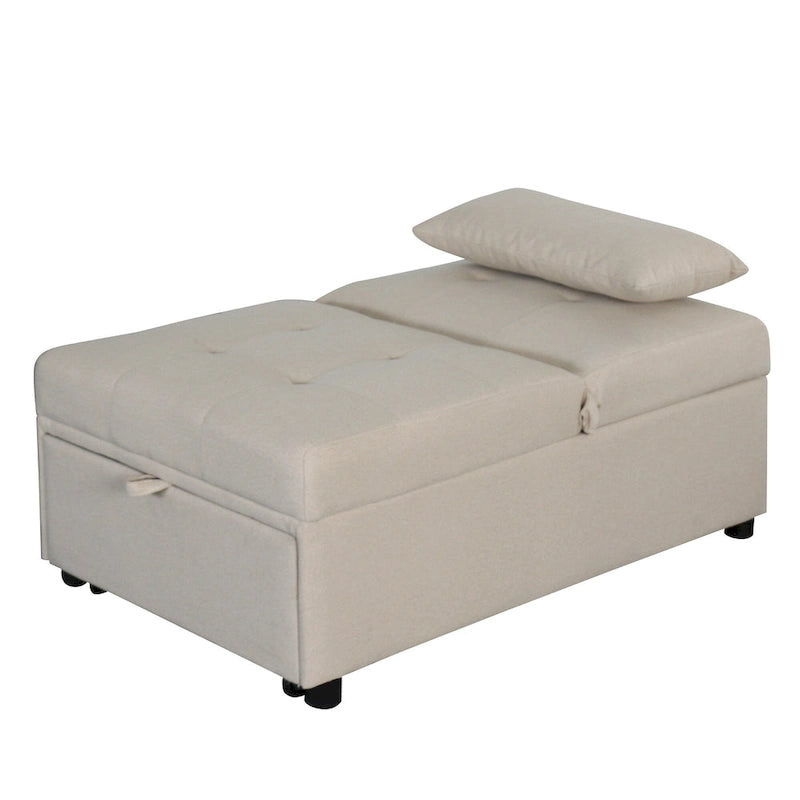 Black / Dark Gray / Beige / Grey / Blue-green | 5-in-1 Folding Ottoman Sofa Bed | Single, 264 lb Capacity
