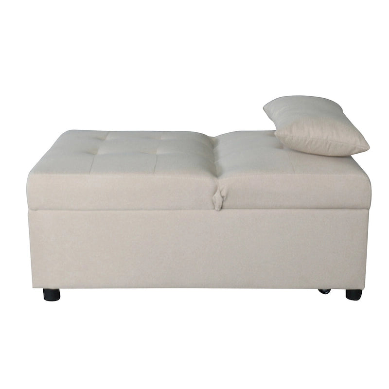 Black / Dark Gray / Beige / Grey / Blue-green | 5-in-1 Folding Ottoman Sofa Bed | Single, 264 lb Capacity