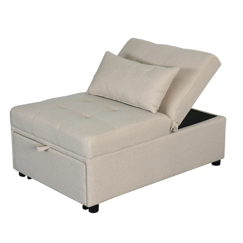 Black / Dark Gray / Beige / Grey / Blue-green | 5-in-1 Folding Ottoman Sofa Bed | Single, 264 lb Capacity