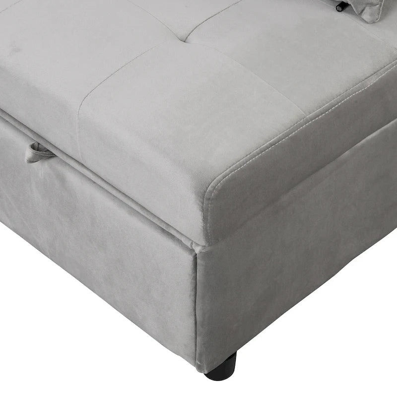 Black / Dark Gray / Beige / Grey / Blue-green | 5-in-1 Folding Ottoman Sofa Bed | Single, 264 lb Capacity
