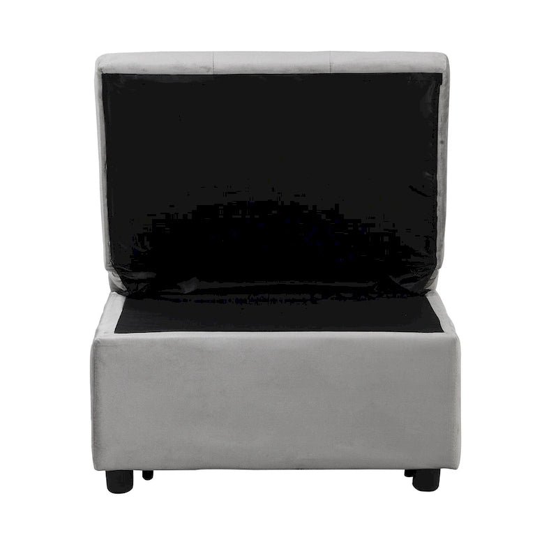 Black / Dark Gray / Beige / Grey / Blue-green | 5-in-1 Folding Ottoman Sofa Bed | Single, 264 lb Capacity