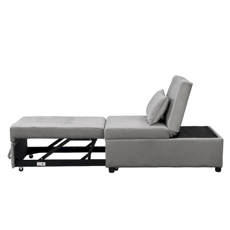 Black / Dark Gray / Beige / Grey / Blue-green | 5-in-1 Folding Ottoman Sofa Bed | Single, 264 lb Capacity