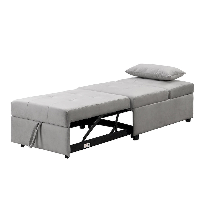 Black / Dark Gray / Beige / Grey / Blue-green | 5-in-1 Folding Ottoman Sofa Bed | Single, 264 lb Capacity