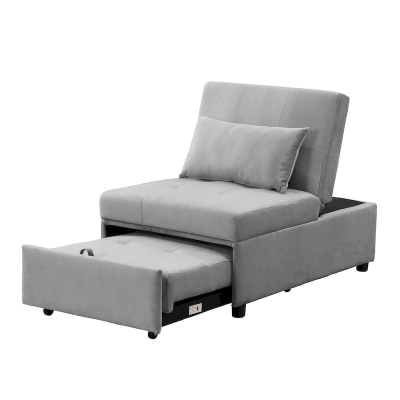 Black / Dark Gray / Beige / Grey / Blue-green | 5-in-1 Folding Ottoman Sofa Bed | Single, 264 lb Capacity
