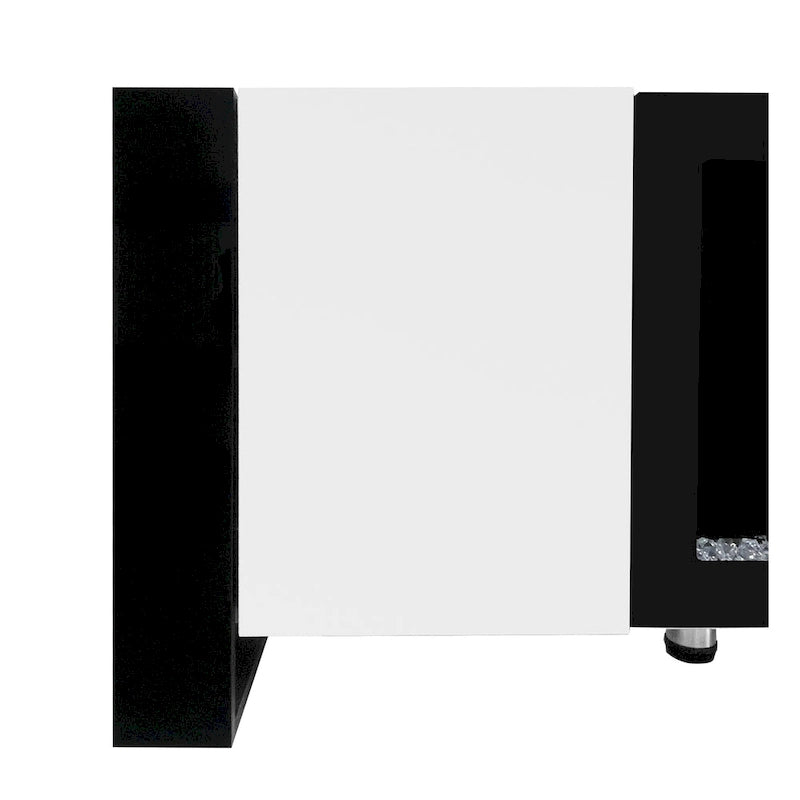 Black/White Fireplace TV Stand with 2 Cabinets, Fits TVs up to 78", 2-Person Assembly
