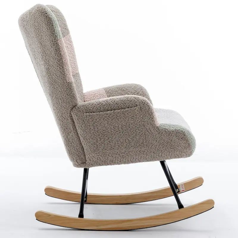 Multicolor Teddy Rocking Chair with Glider, 1-Seat