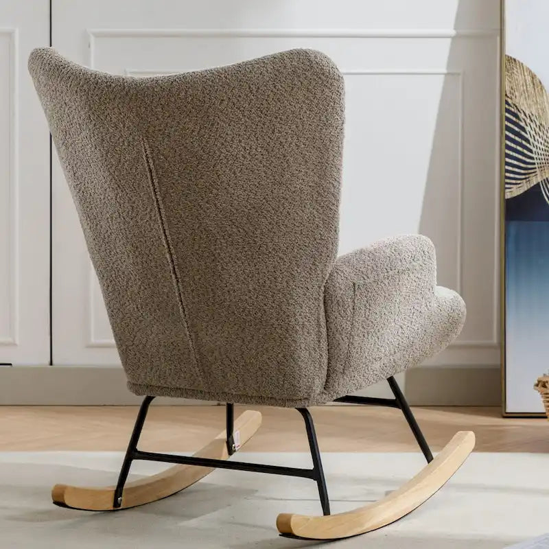 Multicolor Teddy Rocking Chair with Glider, 1-Seat