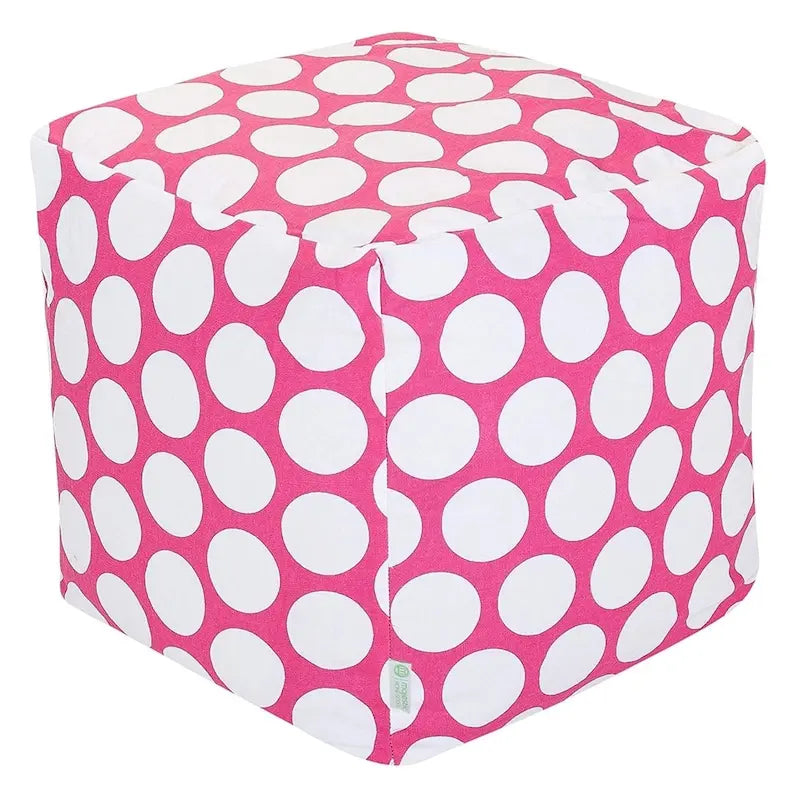 Polka Dot Ottoman Pouf Cube – Seat, Footstool & Side Table (1–2 Person)