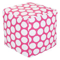 Polka Dot Ottoman Pouf Cube – Seat, Footstool & Side Table (1–2 Person)