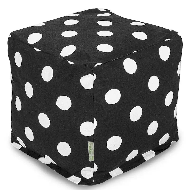 Polka Dot Ottoman Pouf Cube – Seat, Footstool & Side Table (1–2 Person)