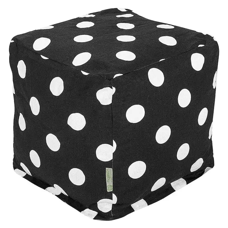 Polka Dot Ottoman Pouf Cube – Seat, Footstool & Side Table (1–2 Person)