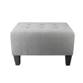 Grey / Black / White / Charcoal Square Ottoman, Contemporary Style, Single