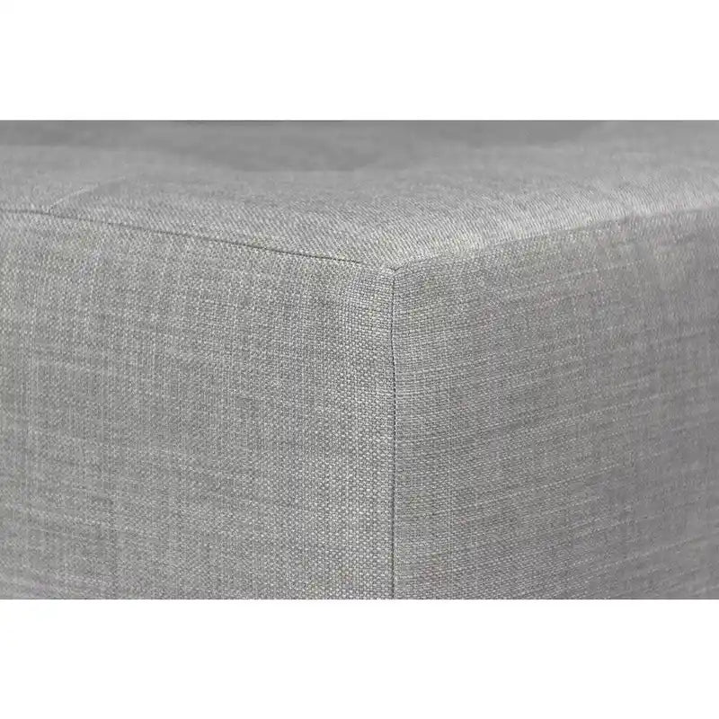 Grey / Black / White / Charcoal Square Ottoman, Contemporary Style, Single