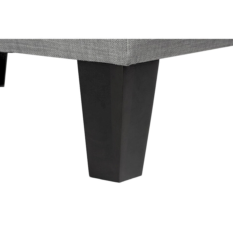 Grey / Black / White / Charcoal Square Ottoman, Contemporary Style, Single