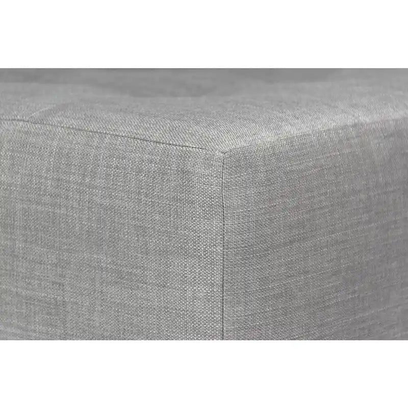 Grey / Black / White / Charcoal Square Ottoman, Contemporary Style, Single