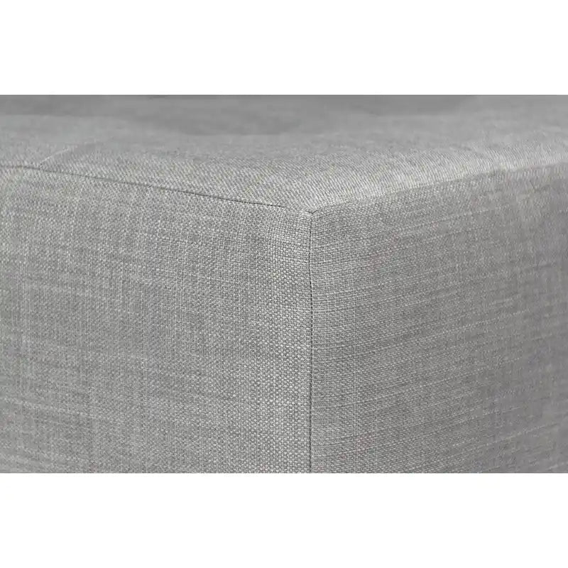 Grey / Black / White / Charcoal Square Ottoman, Contemporary Style, Single