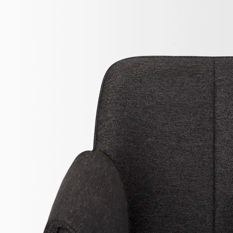 Cream / Oatmeal / Grey Boucle Dining Chair, Matte Black Frame, 1-Seater