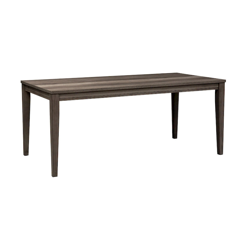 Grey 6-Piece Rectangular Dining Set with Bench (Seats 6)