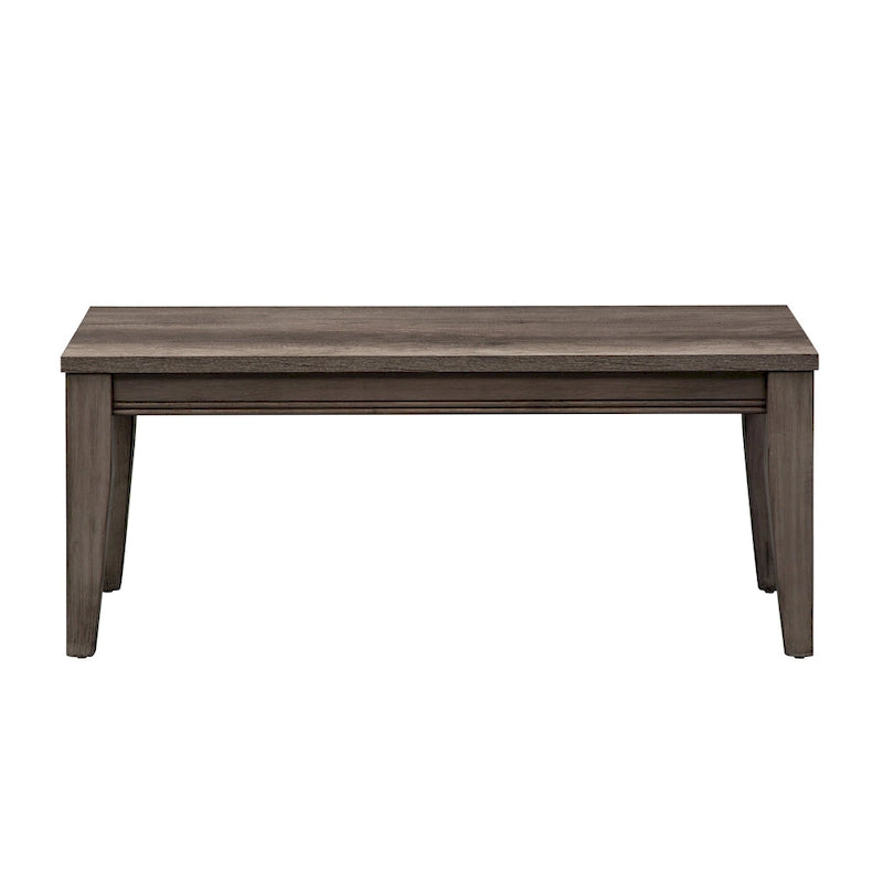 Grey 6-Piece Rectangular Dining Set with Bench (Seats 6)