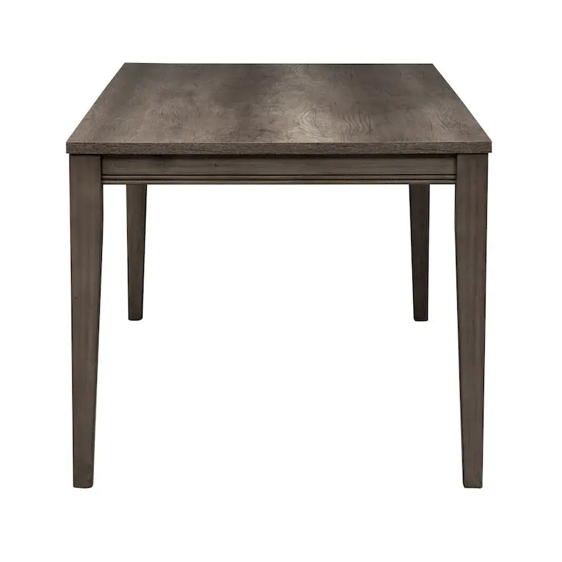 Grey 6-Piece Rectangular Dining Set with Bench (Seats 6)