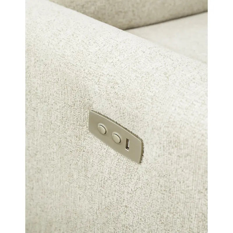 Grey / Beige 6-Piece Power Reclining Sectional – Seats 6