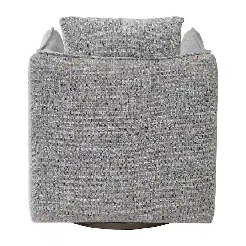 Gray Linen Swivel Accent Chair, Single Seat, 29"W