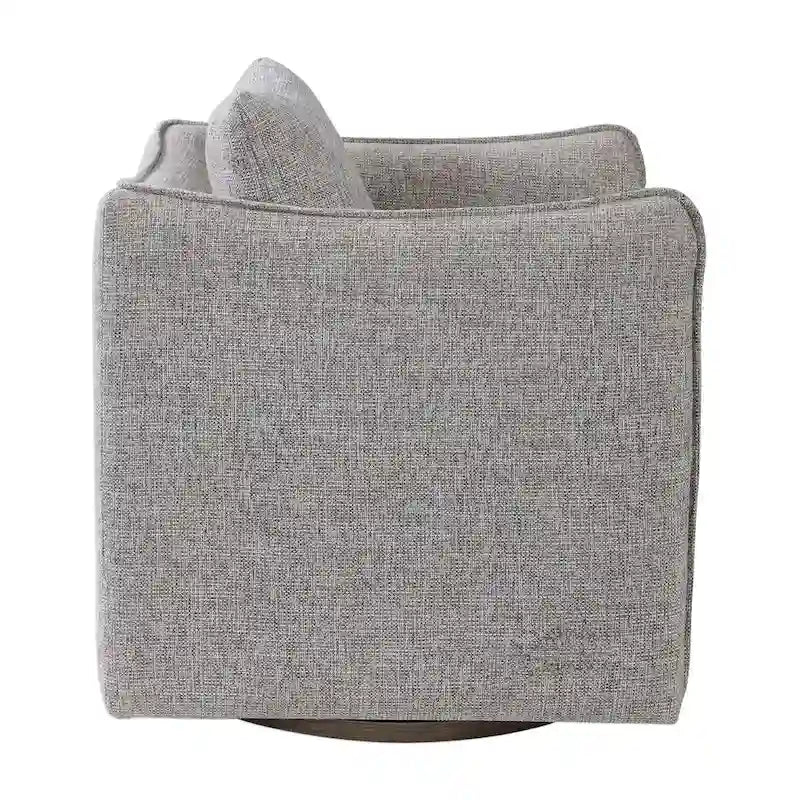 Gray Linen Swivel Accent Chair, Single Seat, 29"W