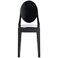 Clear Transparent Armless Side Chair, Stackable, Seats 1