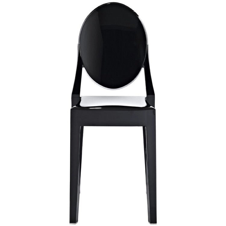 Clear Transparent Armless Side Chair, Stackable, Seats 1