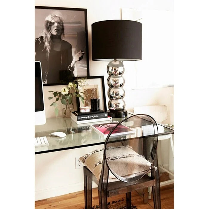 Clear Transparent Armless Side Chair, Stackable, Seats 1