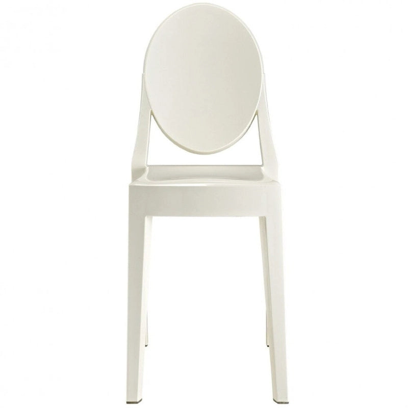 Clear Transparent Armless Side Chair, Stackable, Seats 1