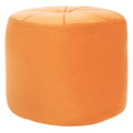 Velvet Cylinder Pouf Ottoman – Orange / Lilac / Green / Grey | Single