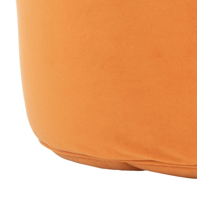 Velvet Cylinder Pouf Ottoman – Orange / Lilac / Green / Grey | Single