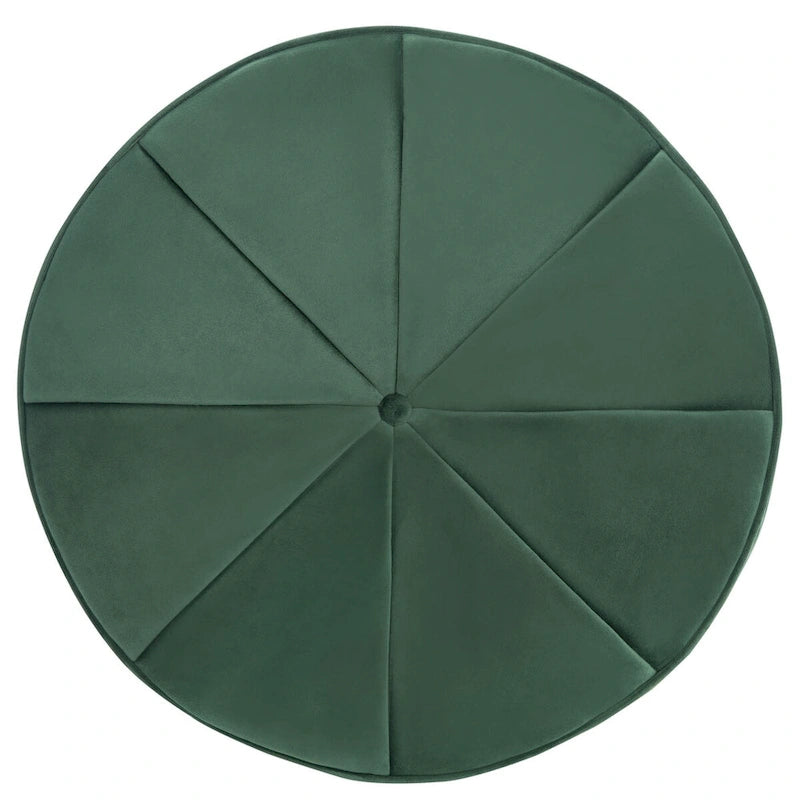 Velvet Cylinder Pouf Ottoman – Orange / Lilac / Green / Grey | Single