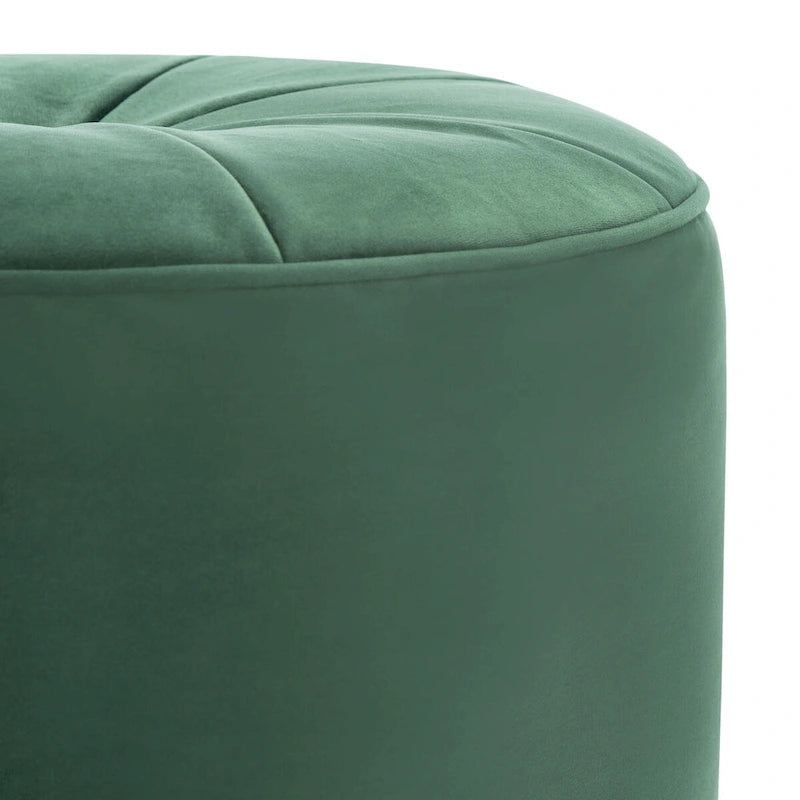 Velvet Cylinder Pouf Ottoman – Orange / Lilac / Green / Grey | Single