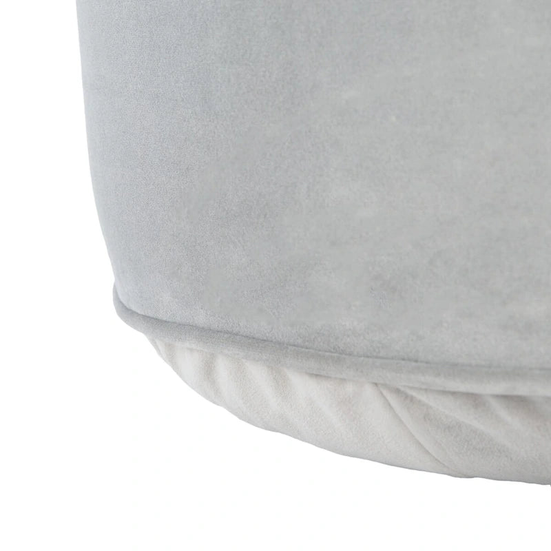 Velvet Cylinder Pouf Ottoman – Orange / Lilac / Green / Grey | Single