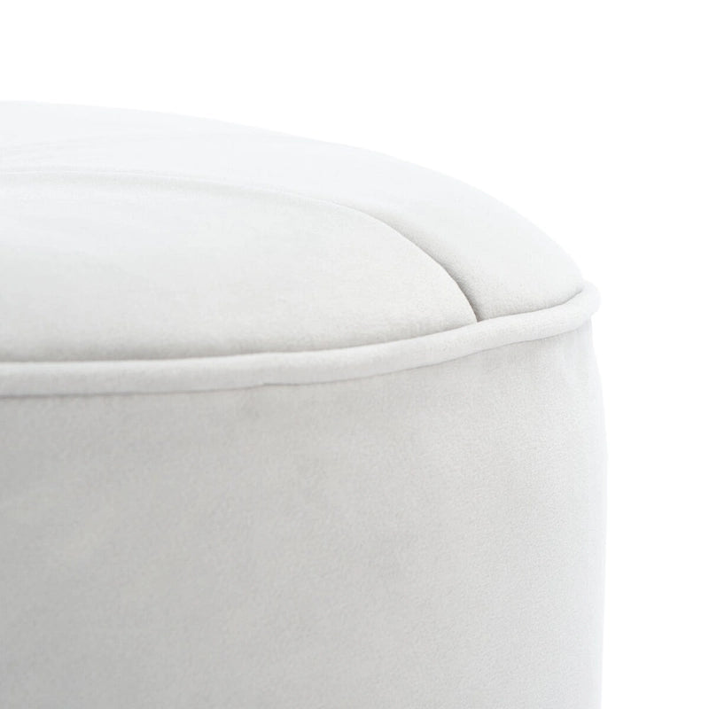 Velvet Cylinder Pouf Ottoman – Orange / Lilac / Green / Grey | Single