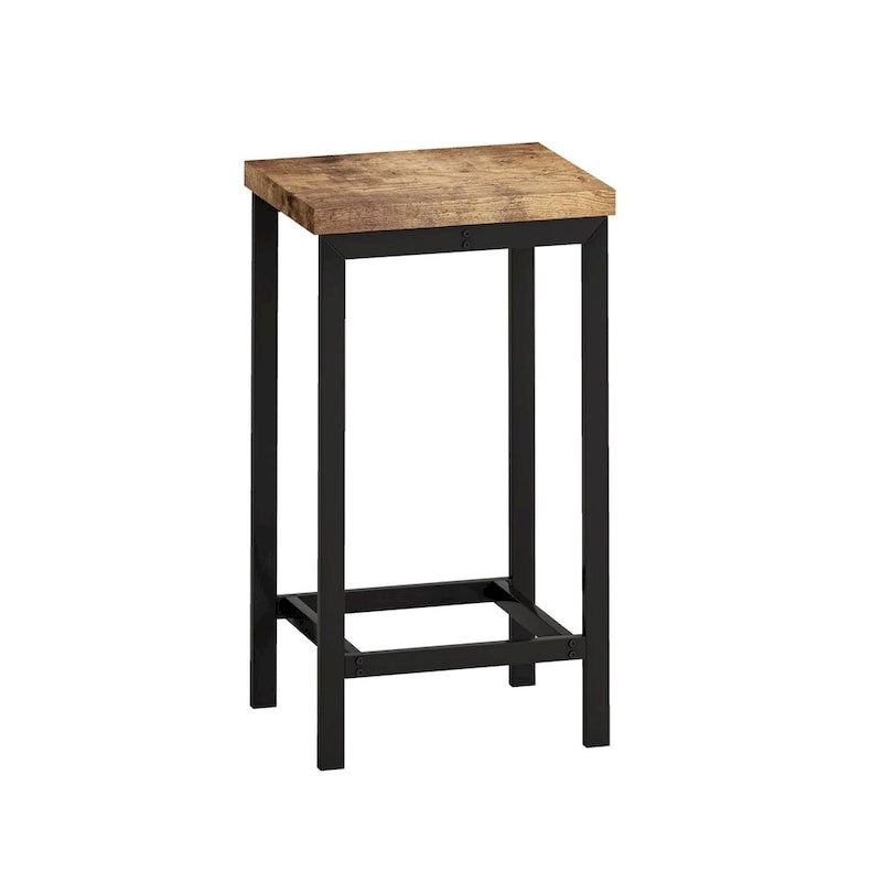Black / Natural Color-Block Bar Table Set, Seats 4, 4-Piece