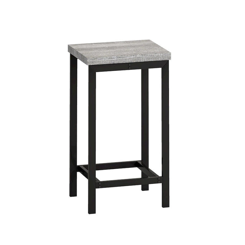 Black / Natural Color-Block Bar Table Set, Seats 4, 4-Piece