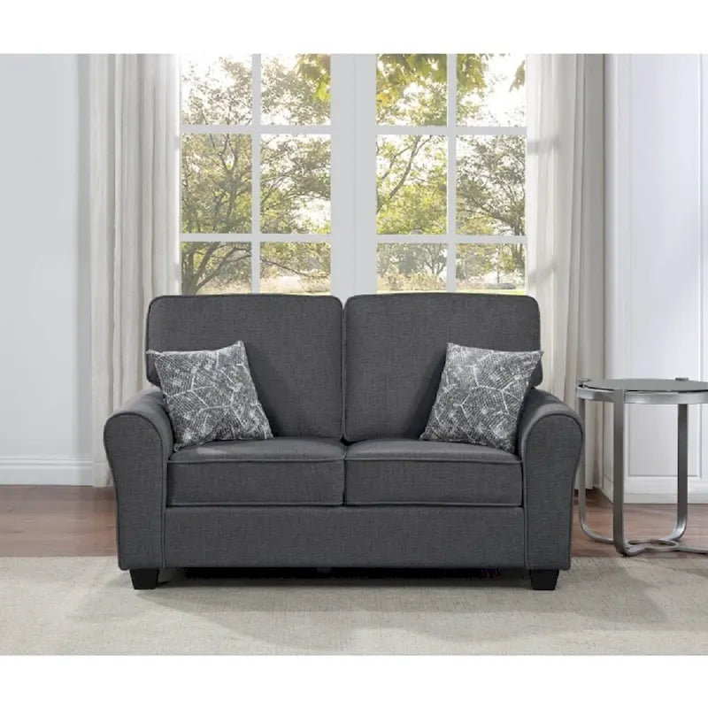 Brown/Grey/Taupe Chenille 2-Seat Loveseat & 3-Seat Sofa Set for 2–5 People
