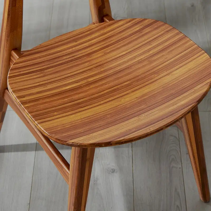 Amber Bamboo Dining Chair, Mid-Century Style, Set of 2